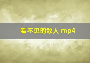 看不见的敌人 mp4